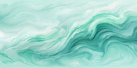 Fototapeta premium Abstract Teal Wave Background Illustration