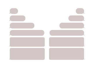 Smart Phone chatting sms template bubbles. Place your own text to the message clouds. Compose dialogues using samples bubbles.