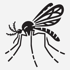 Mosquito Icon Flat Graphic Design stock illustration