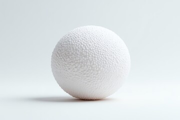 White sphere with textured surface