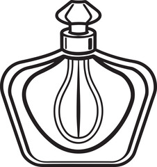 Perfume bottle isolated on white vector