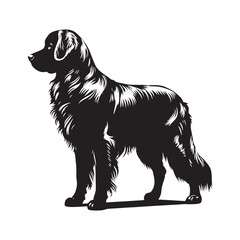 Golden Retriever Dog Vector Silhouette, Loyal Friendly Canine Outline, Pet Lover Clipart, Playful Dog Art for Logos, Stickers, Apparel, Digital Prints, Crafts, and Posters.Art & Illustration