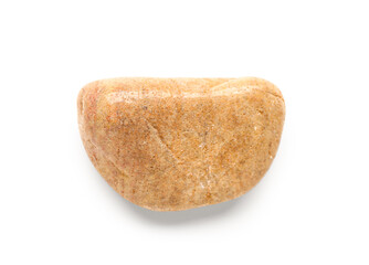 Pebble stone on white background