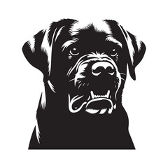 Labrador Retriever Dog Vector Silhouette, Friendly Loyal Canine Outline, Active Dog Art for Pet Lovers, Logos, Stickers, Apparel, Digital Prints, Crafts, and Posters.