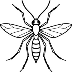 black silhouette of a bee