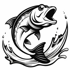 vector illustration of a fish