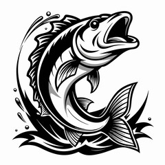 black and white fish