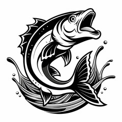 black and white fish