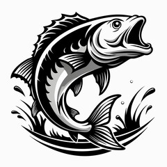 black and white fish