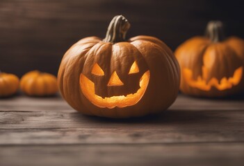 halloween background pumpkin celebrate wooden black night skittish orange wood lantern horror glowing haunting autumn forest face jack season treat light carved head fear flames trick evil ghost