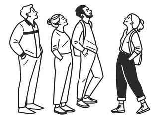 group of people standing together demonstrating friendship