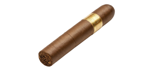 tobacco cigar isolated on transparent background, PNG file cut out.