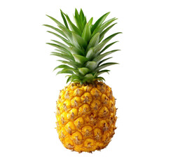 Fototapeta premium Vibrant pineapple closeup in studio setting food photography bright environment artistic viewpoint