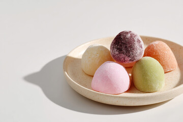 Assorted japanese mochi ice cream flavors
