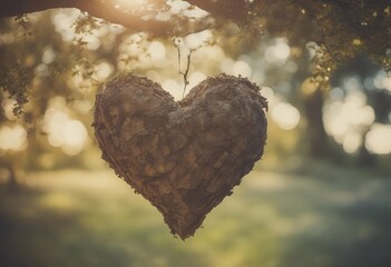 corazon forma arbol en affection postal delicacy love ticker grief party sad countryside retro tree morning effusion search passion background harmony feeling tenderness friendship emotion fall in