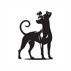 Miniature Pinscher Dog Vector Silhouette, Sleek Canine Outline, Energetic Small Dog Art for Pet Lovers, Logos, Stickers, Apparel, Digital Prints, Crafts, and Posters.