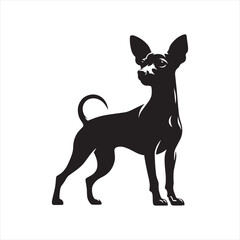 Miniature Pinscher Dog Vector Silhouette, Sleek Canine Outline, Energetic Small Dog Art for Pet Lovers, Logos, Stickers, Apparel, Digital Prints, Crafts, and Posters.