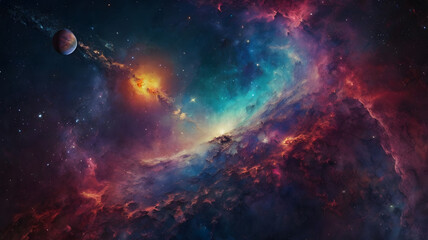 Obraz premium planet and space, ai generated