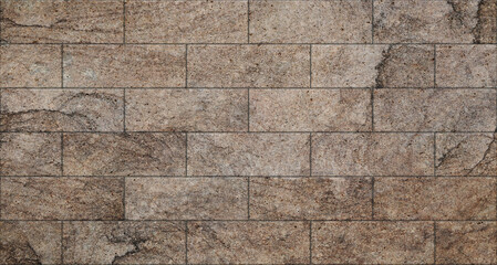 Panoramic texture background of a stone wall