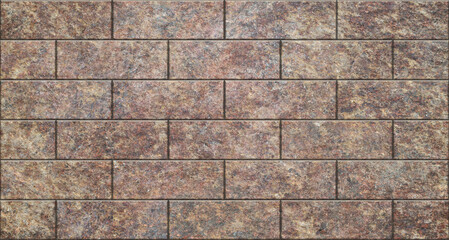 Panoramic texture background of a stone wall