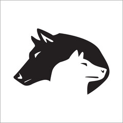 wolf head vector
