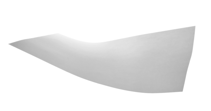 White paper flying, sheet falls and twists isolated on white, clipping path