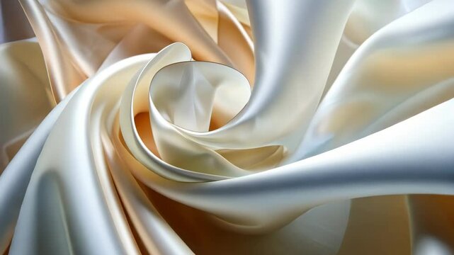 Gl&auml;nzende Seidenstruktur in eleganter Spiralform