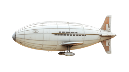 Professional High-Quality Blimp Illustration Isolated on White Background - Airship Concept Art