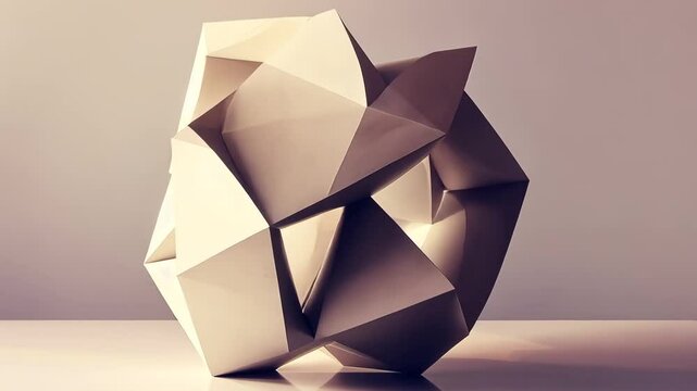 Geometrische Struktur mit facettenreichen Fl&auml;chen im Licht