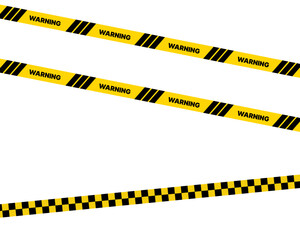 Do not cross crime scene tape vector illustration, Yellow and Black Barricade Construction Tape Collection. Police Warning Line. 