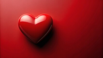 Vibrant Colorful Background with a Bold Red Heart A Minimalist Design for Social Media Posters or Branding