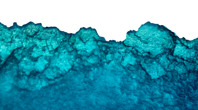 Turquoise Water Texture Background, Ocean Surface, Clear Ripples, cut out transparent