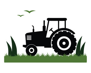 tractor on a white background