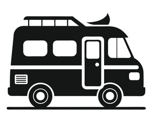 Camper van silhouette