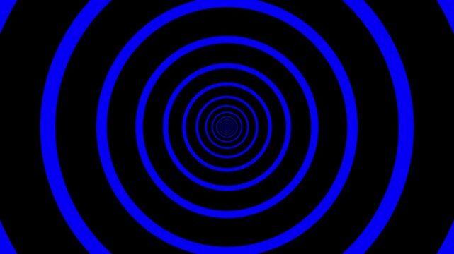 Animated 4k Looped Blue Spiral- Optical Illusion	