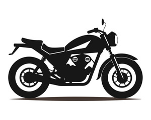 Obraz premium motorcycle silhouette on white background