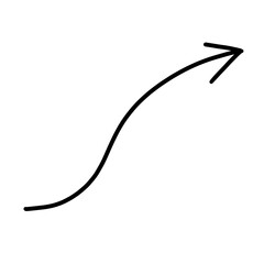 A long, flowing S-shaped arrow moving upward, representing flexibility and natural movement.