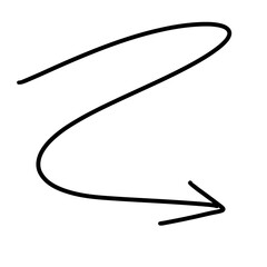 A stretched and softly curved arrow pointing right, indicating a gentle directional shift.