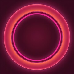 Obraz premium bright pink orange neon ring with soft lighting for use in abstract templates and visual identity design