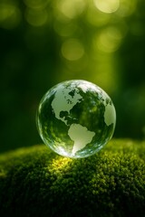 Green planet earth for earth day celebration.