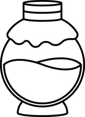 Jam Jar Outline Icon Illustration
