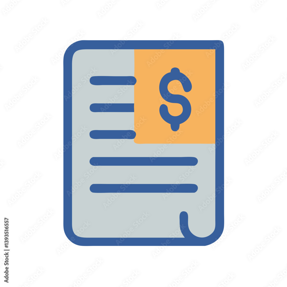 Poster bill invoice icon vector design
