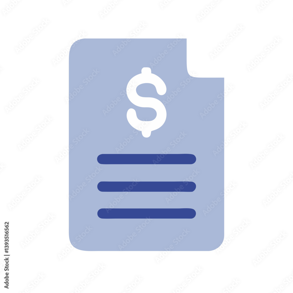 Poster bill invoice icon vector design