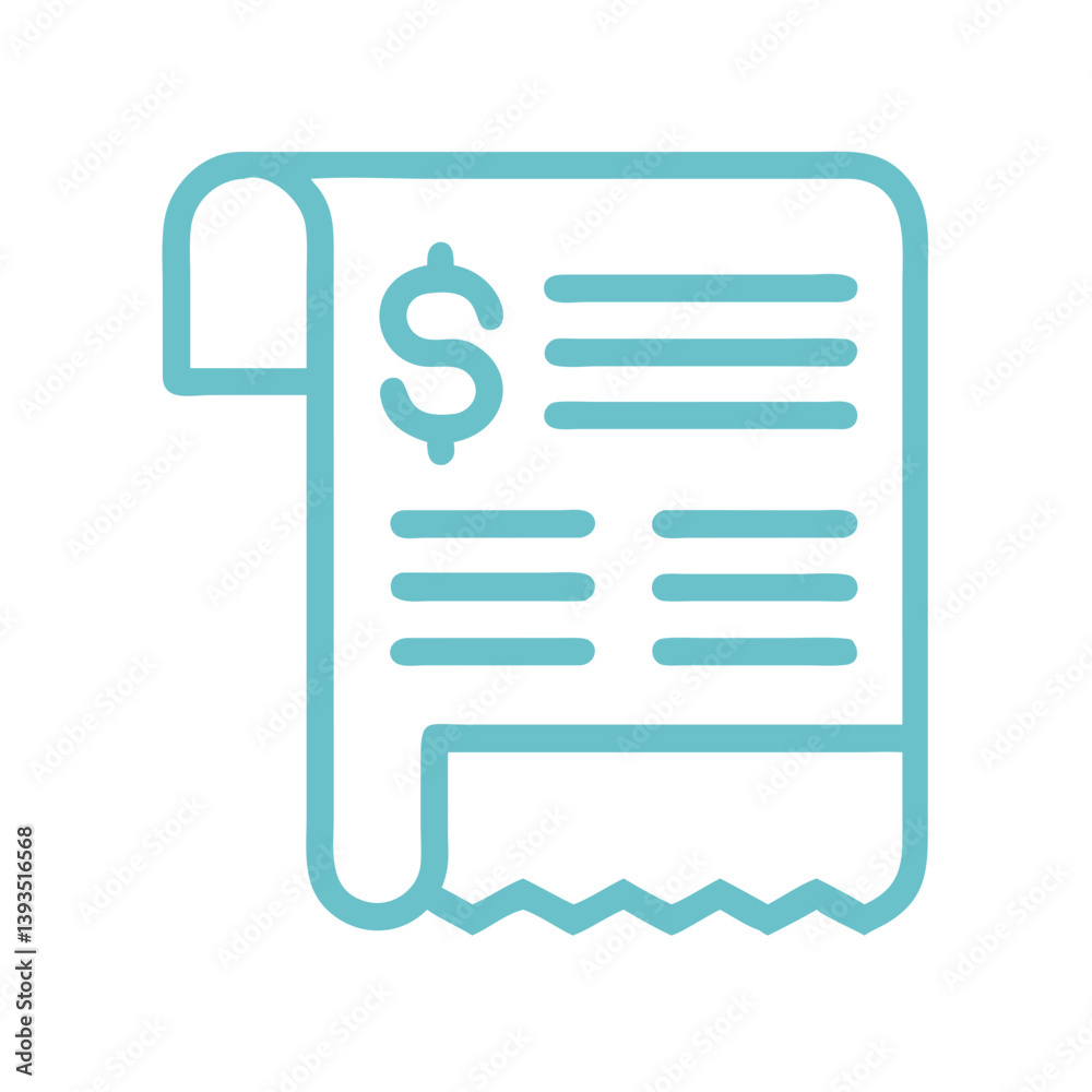 Poster bill invoice icon vector design