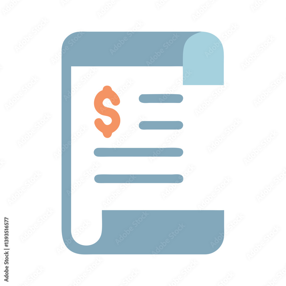 Aufkleber bill invoice icon vector design