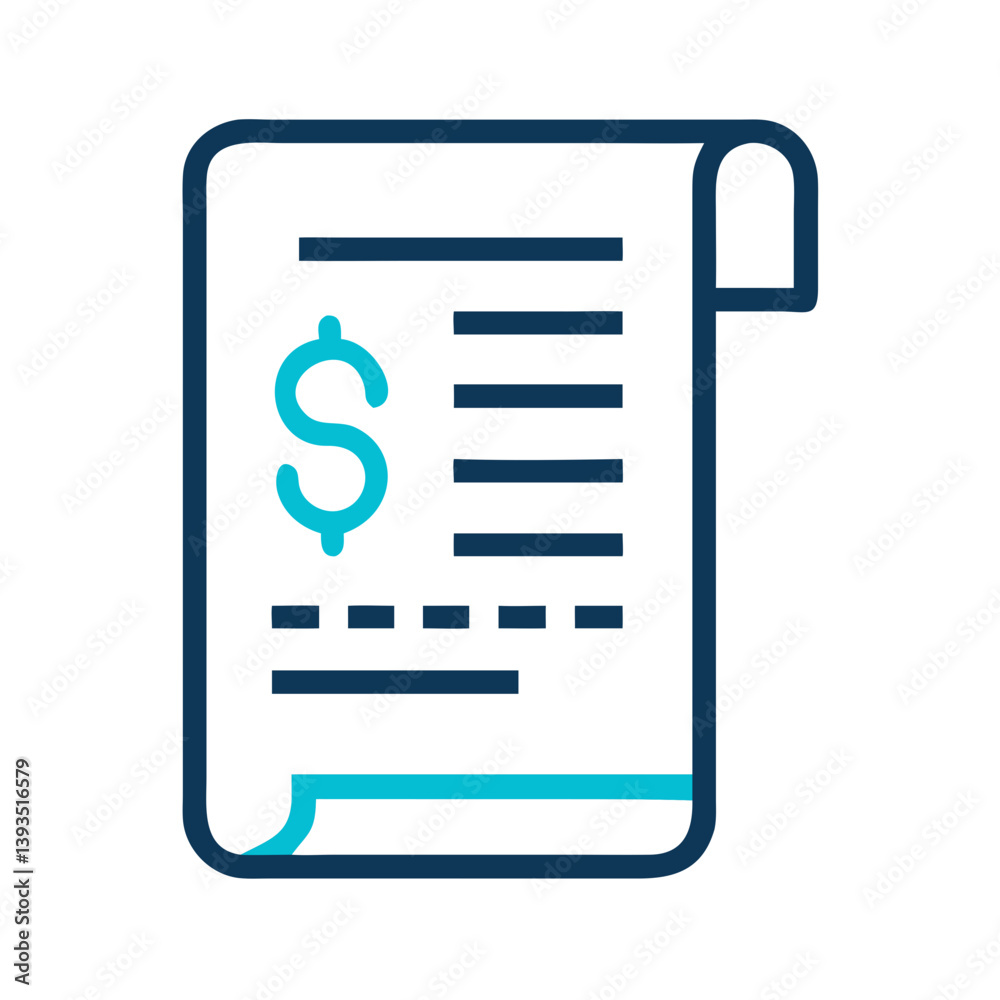 Poster bill invoice icon vector design