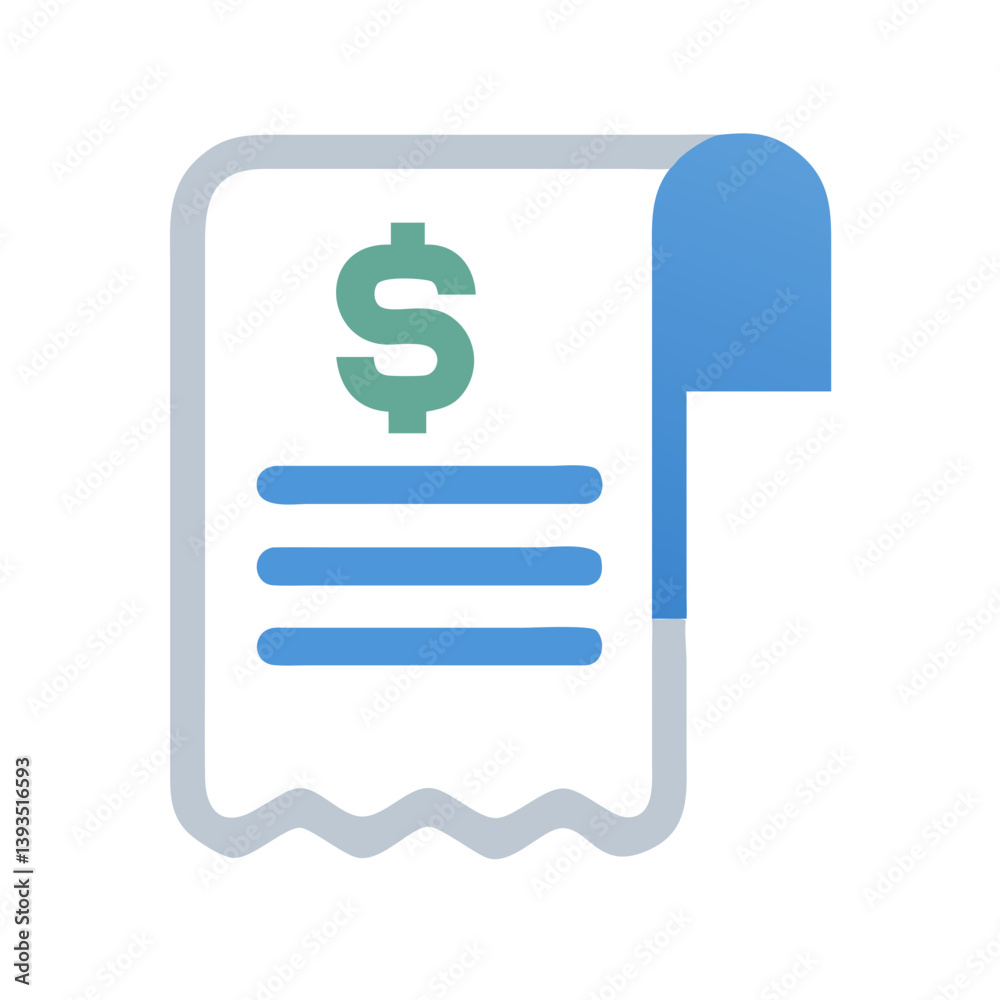 Poster bill invoice icon vector design