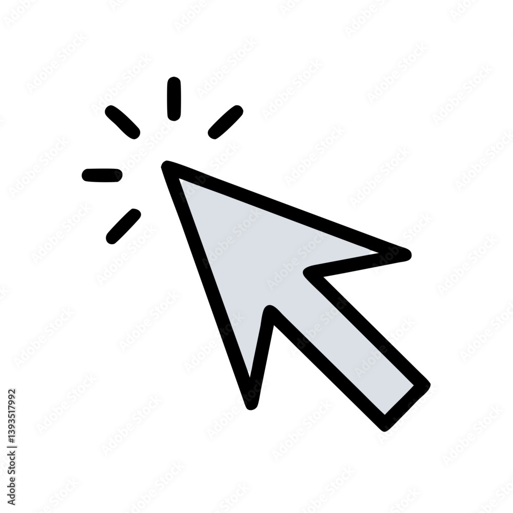 Fototapete cursor click icon vector design