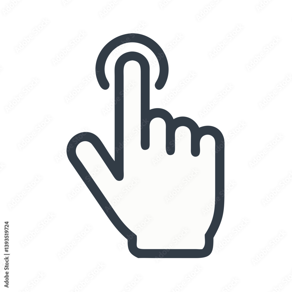 Fototapete hand cursor click icon vector design