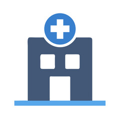 Obraz premium Hospital Building Icon Vector Design